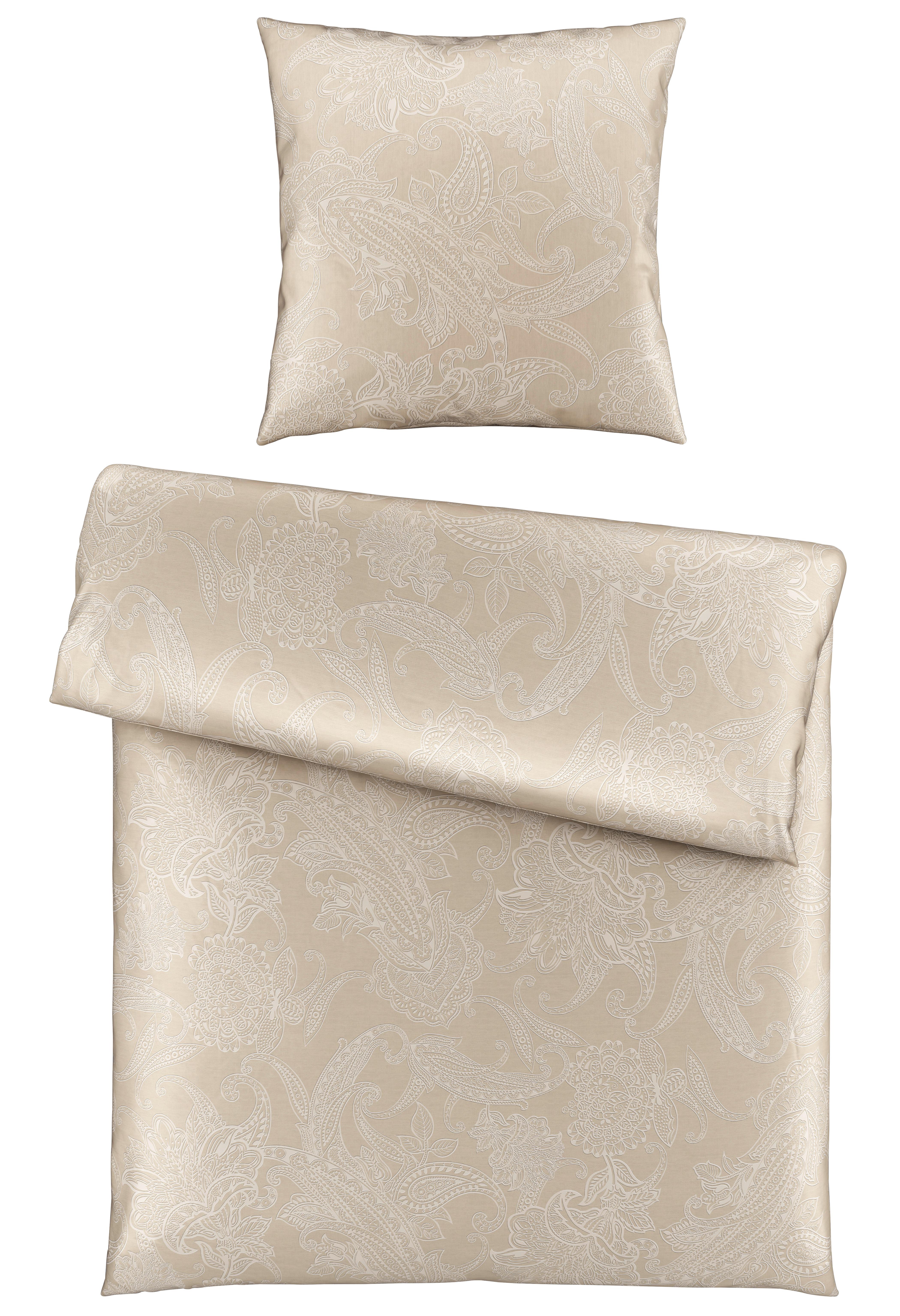Bettwäsche Amal XL Beige ca. 155x220cm - Beige, ROMANTIK / LANDHAUS, Textil (155/220cm) - Modern Living