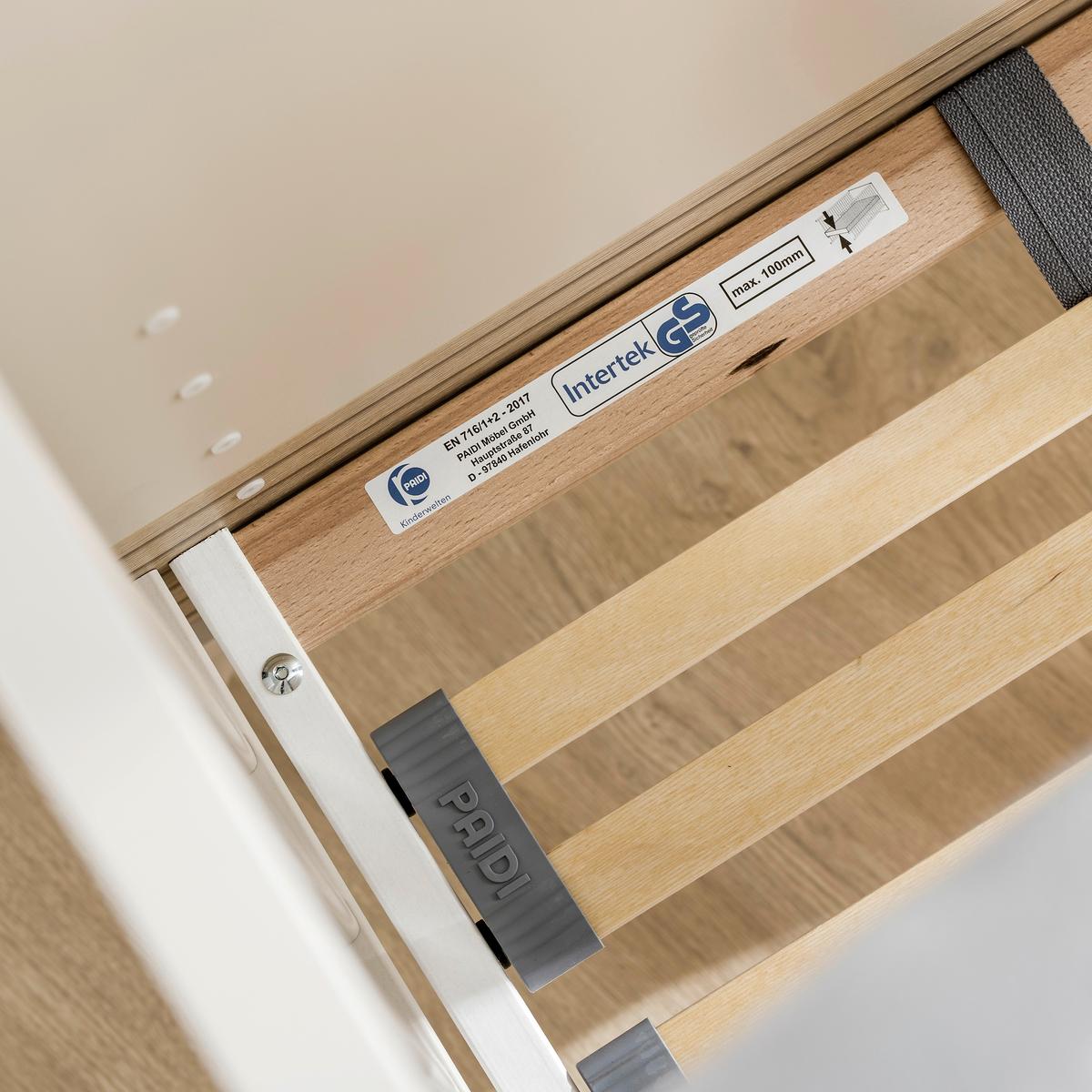 ŁÓŻKO SZCZEBELKOWE EEFJE BABYBETT - beżowy, Basics, materiał drewnopochodny (146,8/76,3/87,6cm) - Paidi