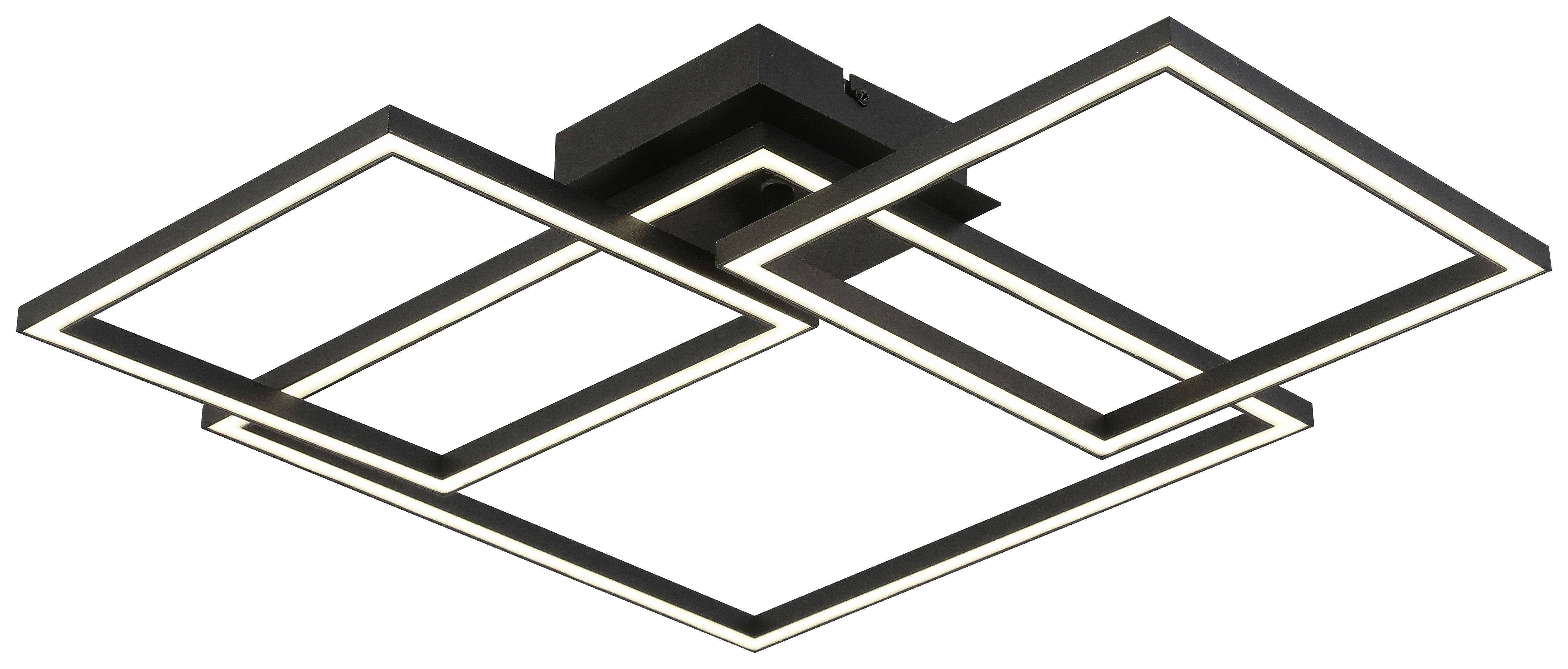 Stropna Led-svetilka Emilian -Jub- - črna, Moderno, kovina/umetna masa (55,2/47,5/7,6cm) - Premium Living