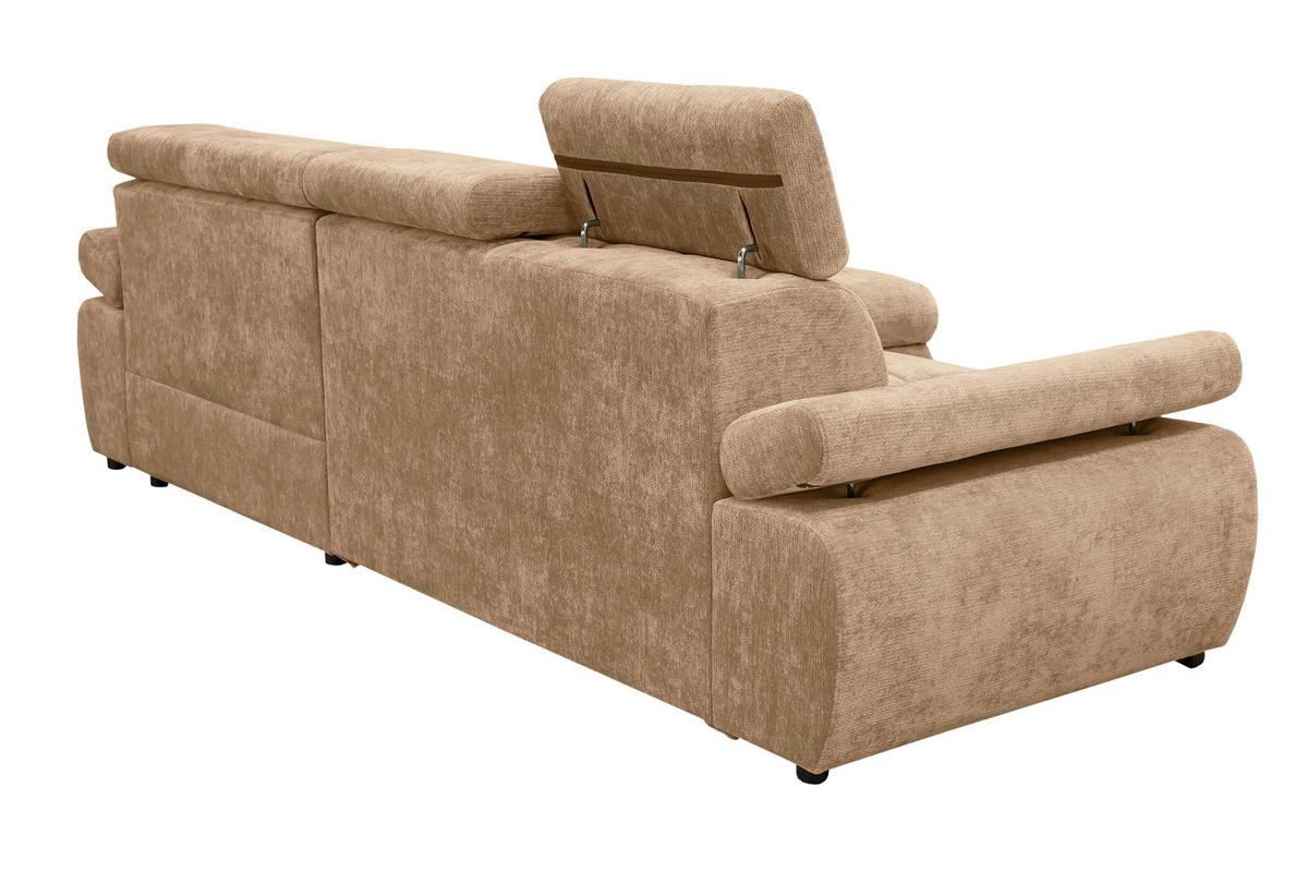 Kutna Garnitura Vegas - crna/bež-smeđa, Design, drvo/tekstil (294/173cm) - Modern Living