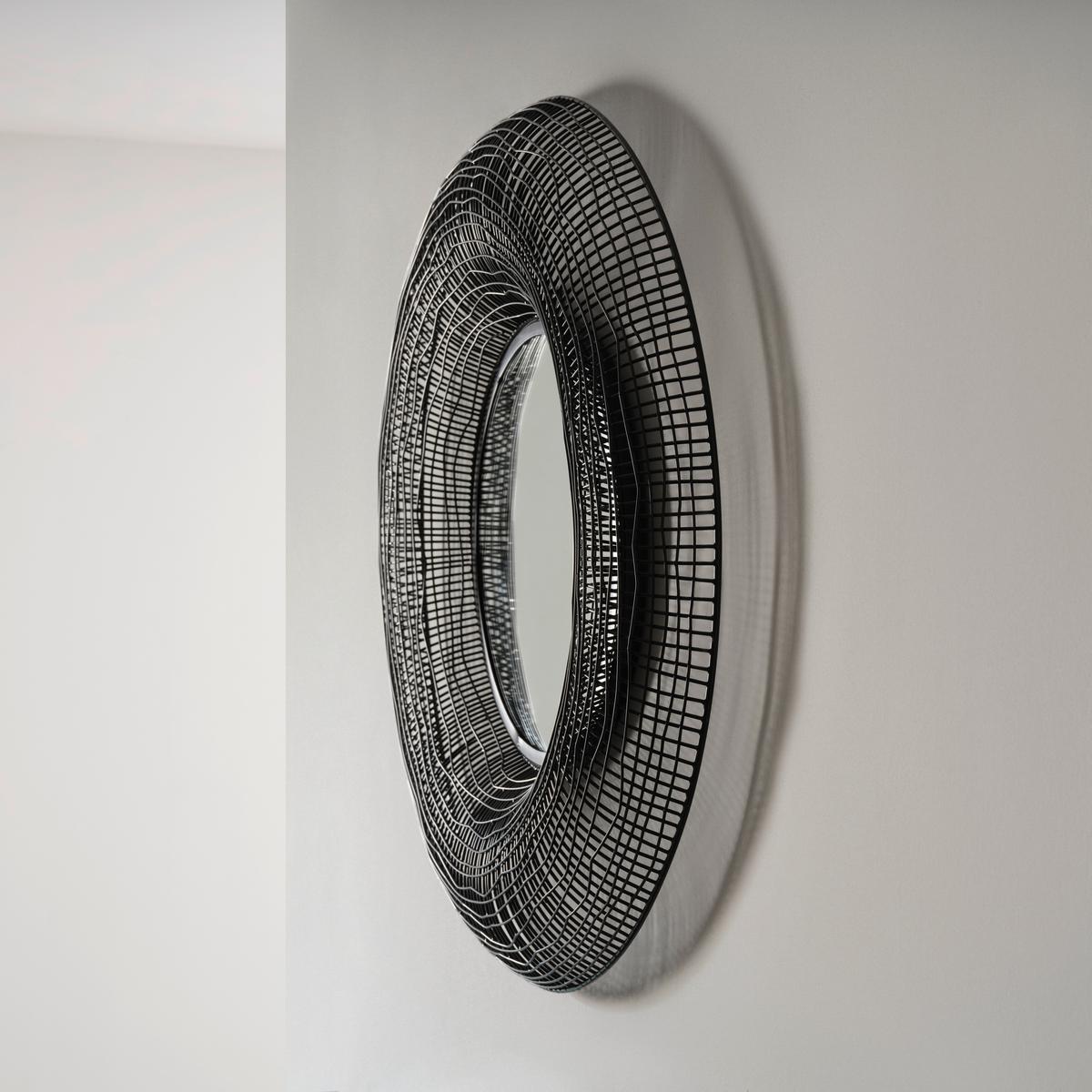 Wandspiegel Amon in Schwarz - Schwarz, MODERN, Glas/Holzwerkstoff (79/79/6cm) - Premium Living