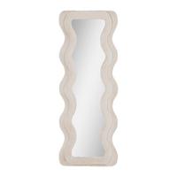 Wandspiegel Suki Rahmen Kunstfell Taupe - Taupe, ROMANTIK / LANDHAUS, Glas/Holzwerkstoff (60/160/4cm) - Premium Living