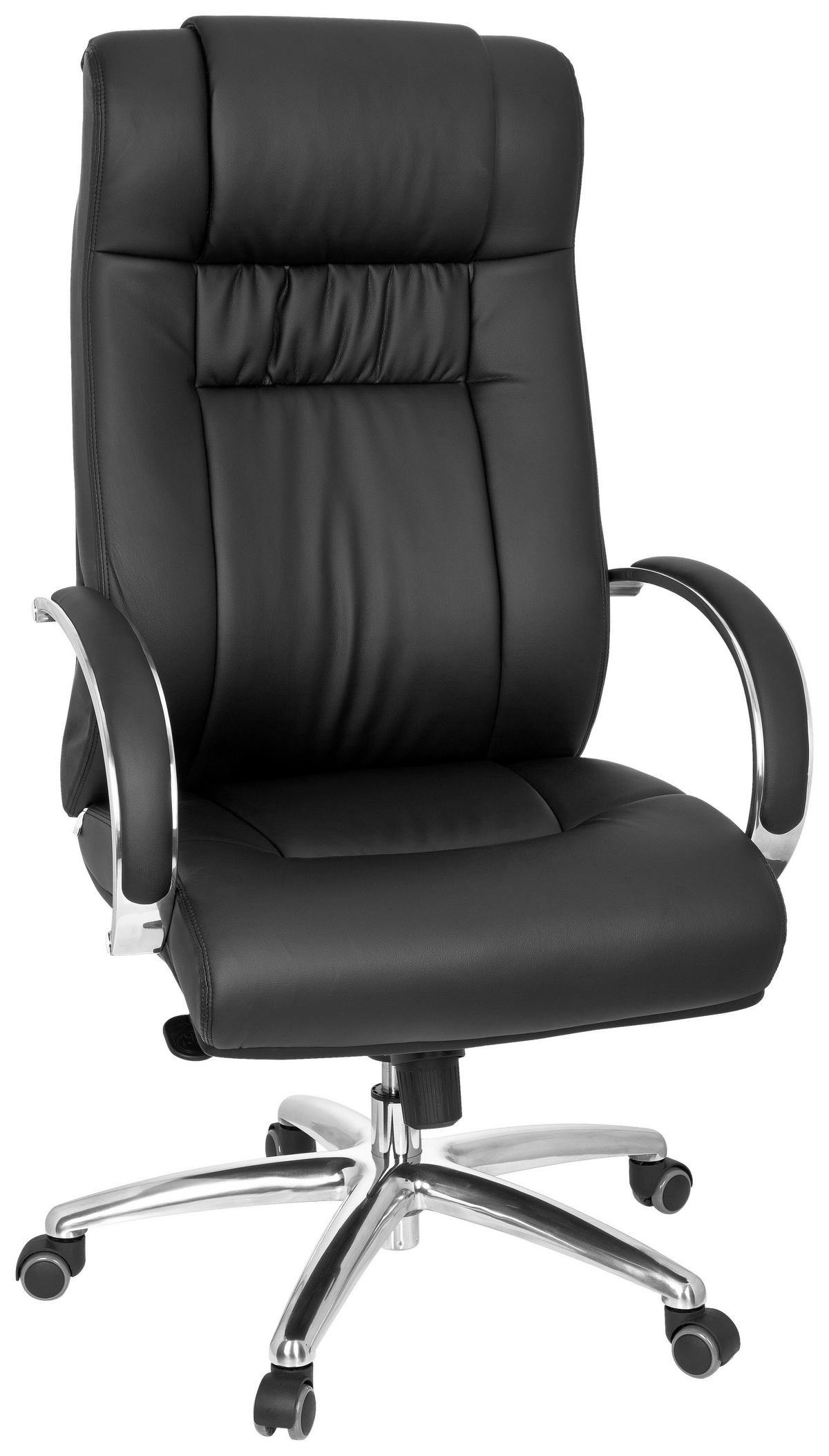 Pisarniški Stol Xxl G 600, Črna - srebrne barve/črna, Basics, kovina/umetna masa (60/131/49cm) - MID.YOU