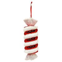 Dekohänger Candy Rot/Weiß - Hellrot/Weiß Hochglanz, Kunststoff (9,84/31,75cm) - Mömax