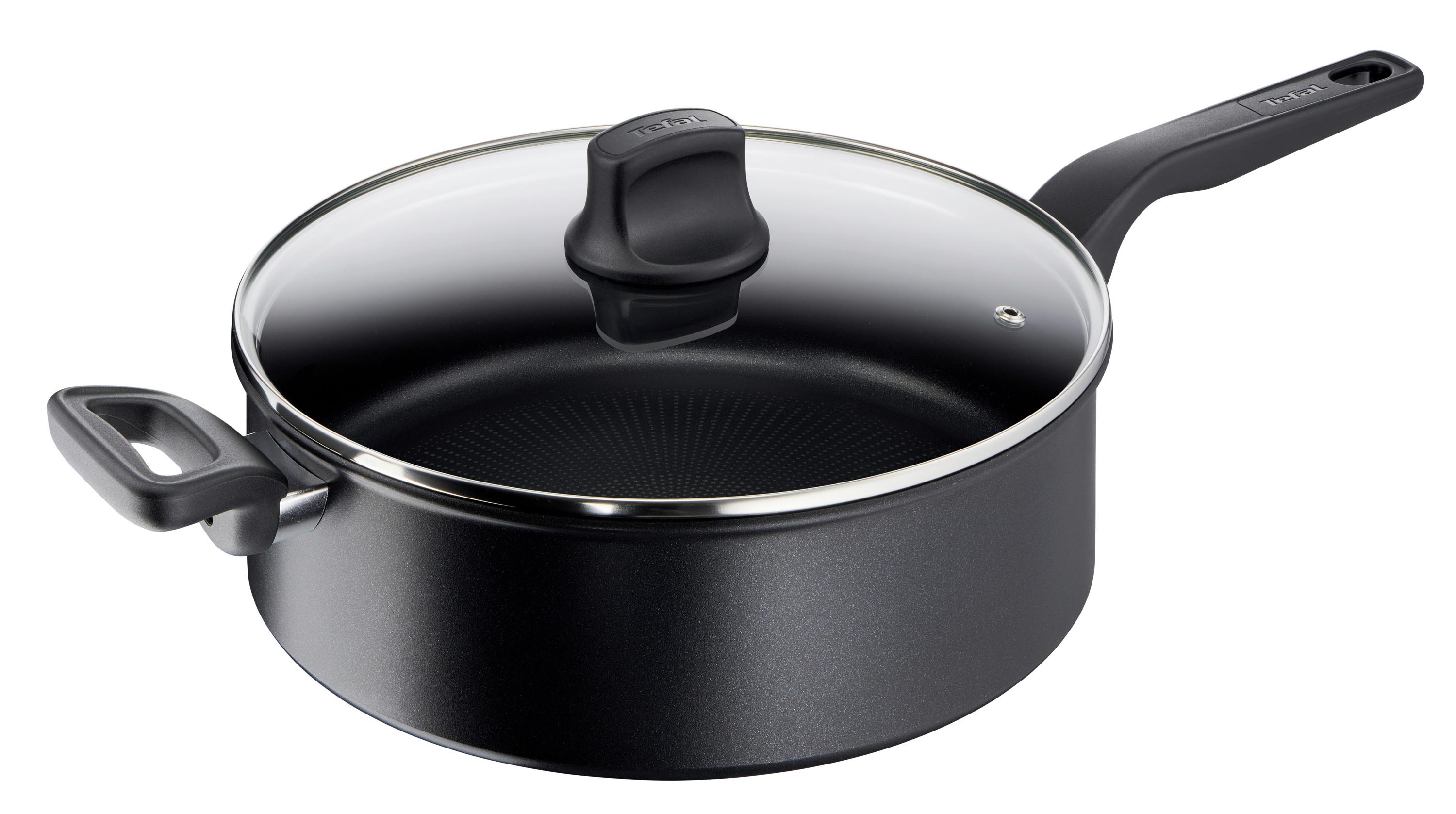 PATELNIA G28937 TEFAL - czarny, Basics, metal (53,8/29,4/11,7cm) - Tefal