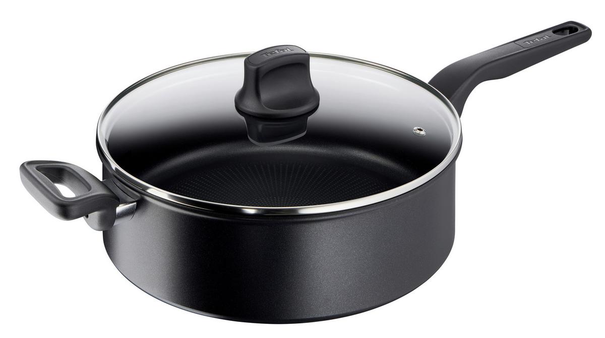 PATELNIA G28937 TEFAL - czarny, Basics, metal (53,8/29,4/11,7cm) - Tefal