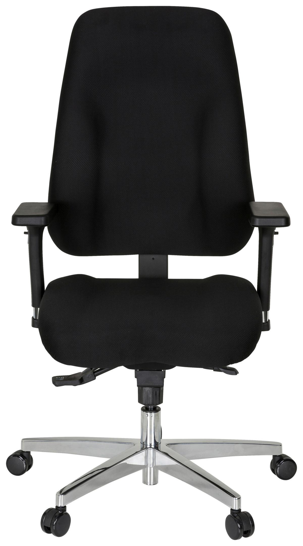 Vrtljivi Stol Zenit Comfort, Črna - srebrne barve/črna, Basics, kovina/umetna masa (66/107/67cm) - MID.YOU