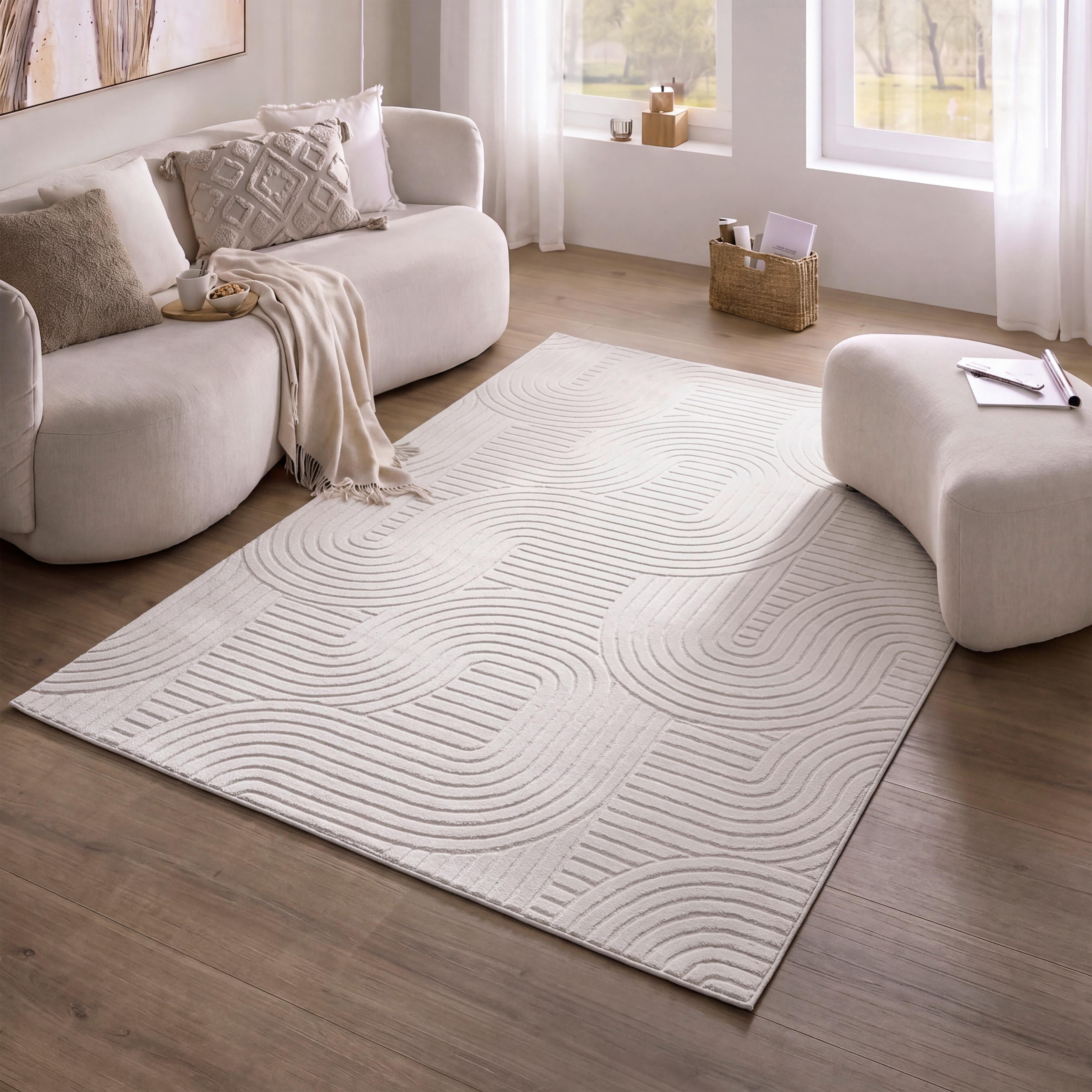 VÄVD MATTA ZEN WEAVE ROSE - cremefärgad, Klassisk, textil (80/140cm) - Mömax