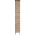 Hochschrank Eiche/Anthrazit - Chromfarben/Eichefarben, MODERN, Holzwerkstoff/Metall (30/187/31cm)
