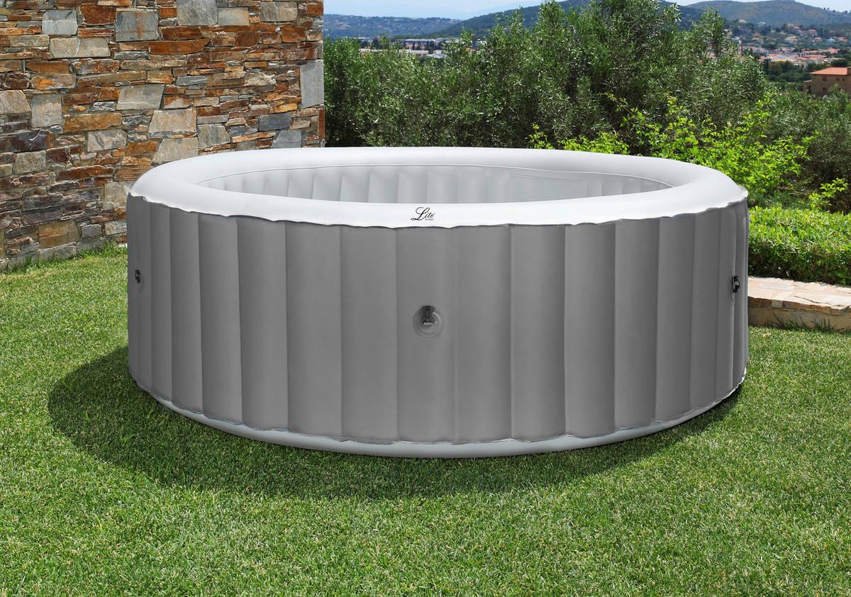 Whirlpool Oslo Grau Ø ca. 180cm - Grau, KONVENTIONELL, Kunststoff (180/70cm)