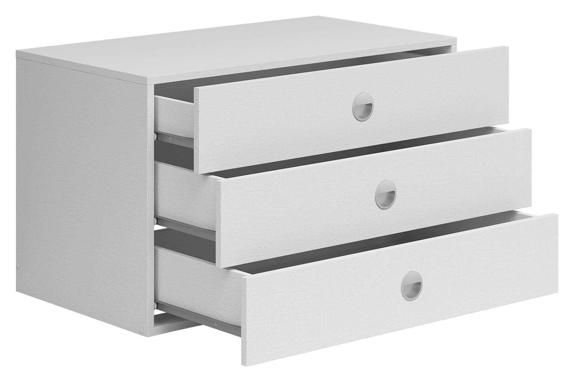 Unutarnji Ladičar Saturn - svijetlo siva, drvni materijal (80/48/45cm) - Modern Living