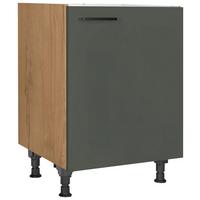 Spülenunterschrank Easytouch Grün - Eichefarben/Schwarz, MODERN, Holzwerkstoff/Metall (60/57/56cm) - Nobilia