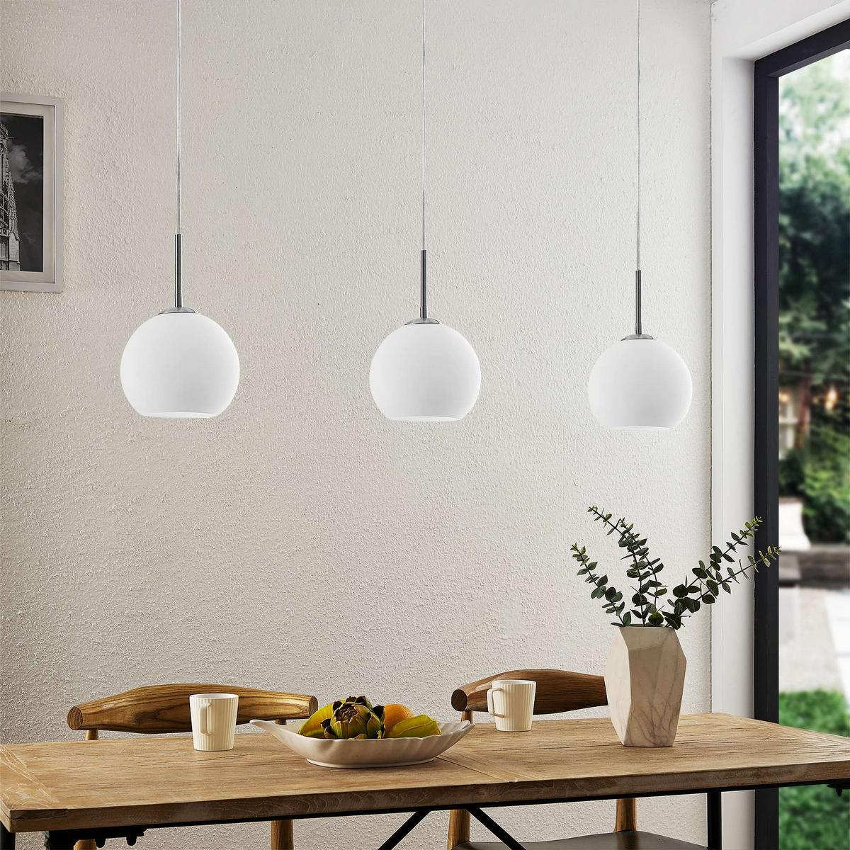 LAMPA WISZĄCA LEONIE *SBN* - opal, Basics, metal/szkło (110/20/150cm) - Novel