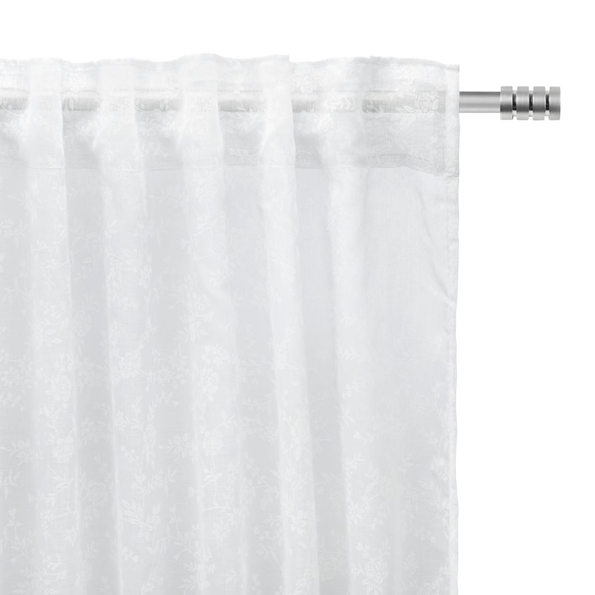 Fertigvorhang Raphaela in Weiss ca.140x245cm - Weiss, Romantik / Landhaus, Textil (140/245cm) - Zandiara