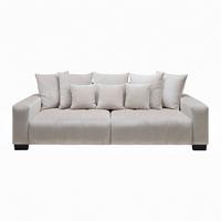 Mega Sofa Matteo - bež/crna, Moderno, drvo (246/93/124cm) - Mömax