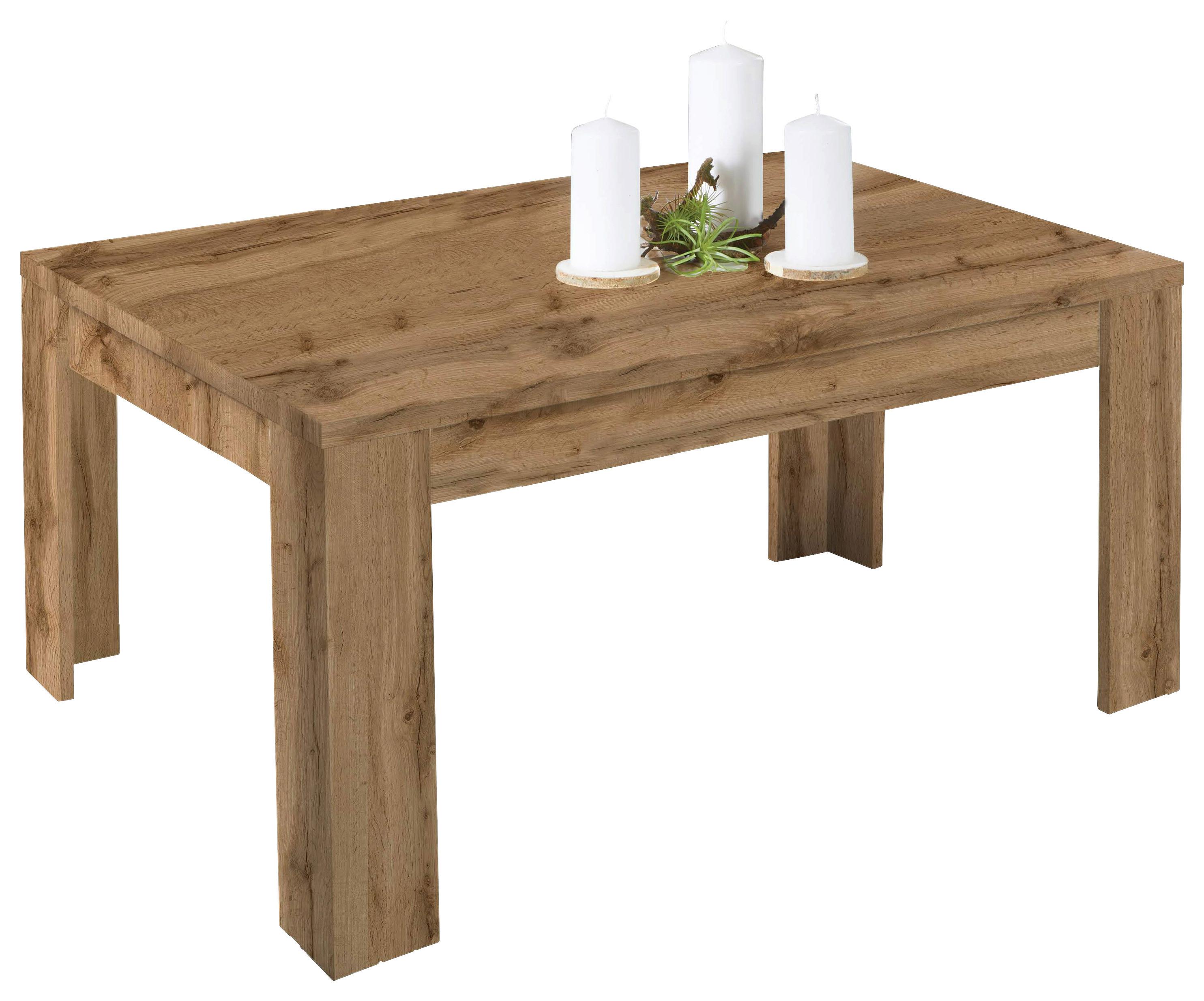 Dohányzóasztal Tölgy Színű Dalos - tölgyfa/fehér, Konventionell, faalapú anyag (90/45,5/50cm)