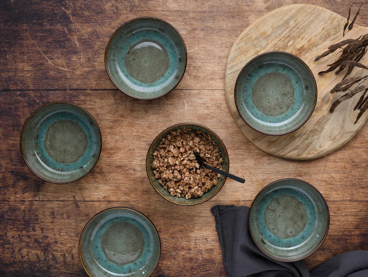 Set Skodelic Za Kosmiče Nordic Fjord Green, 6-Delni - zelena, Basics, keramika (300ml) - Creatable