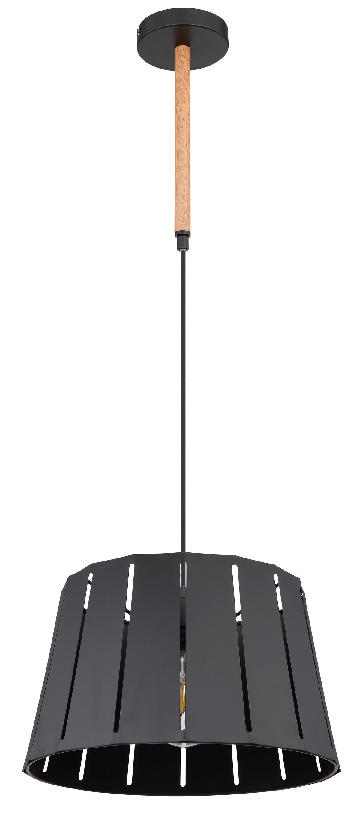 Hängeleuchte Luna Schwarz max. 40 Watt - Schwarz, Design, Metall (35/120cm) - Globo