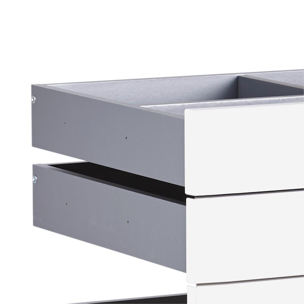 LÅDSET UNIT -BASED- - vit högglans, Modern, trämaterial (91/83/47cm) - Based