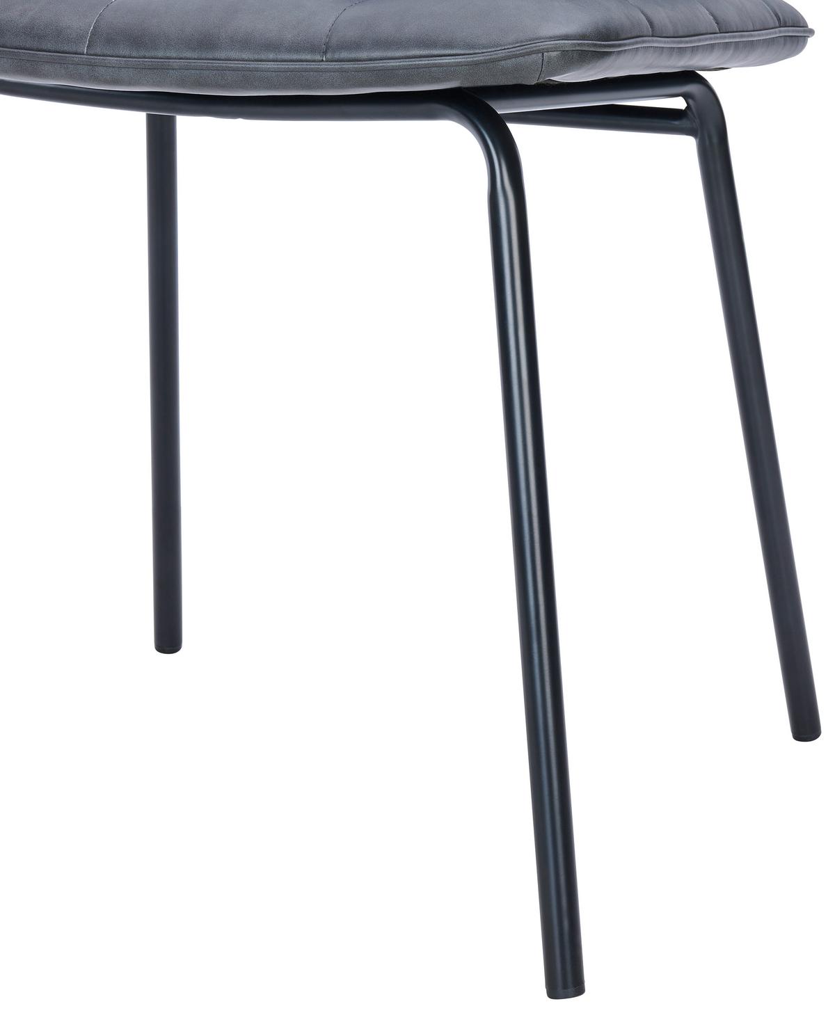 KRZESŁO MARINA PU - czarny, Modern, metal/drewno (49/88/57cm) - Livetastic