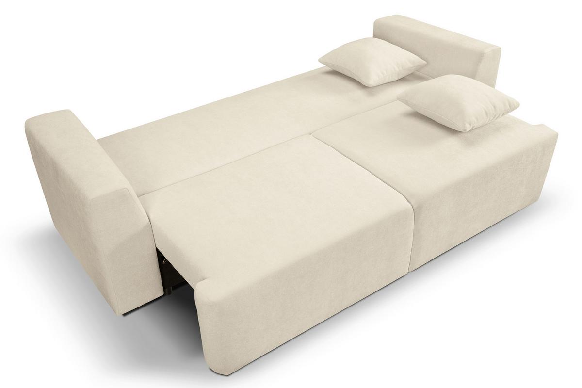 Schlafsofa Point Creme - Creme/Schwarz, Basics, Holz/Kunststoff (250/95/99cm) - MID.YOU