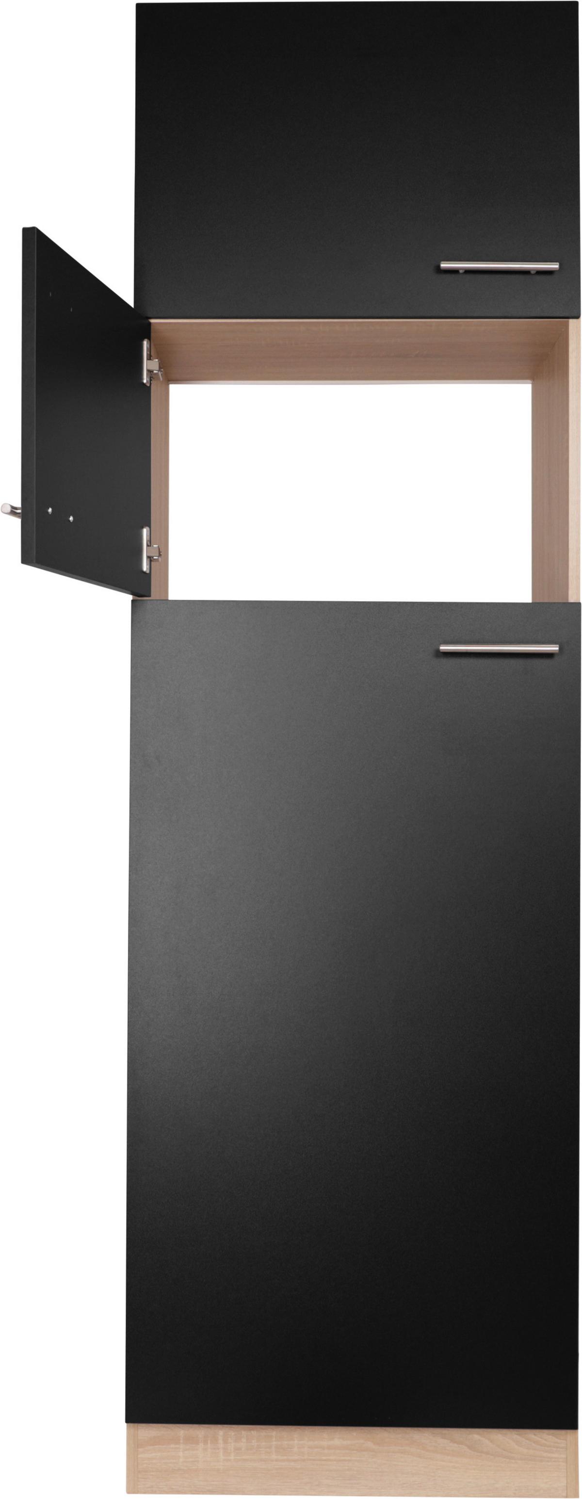 Omara Za Vgradno Napravo Merle, Barva Hrasta, Črna - srebrne barve/črna, Basics, kovina/leseni material (60/200/60cm) - Respekta