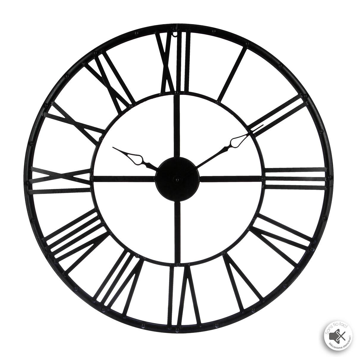 Ceas de perete Andras cca. 69 cm - negru, Design, metal (69cm)