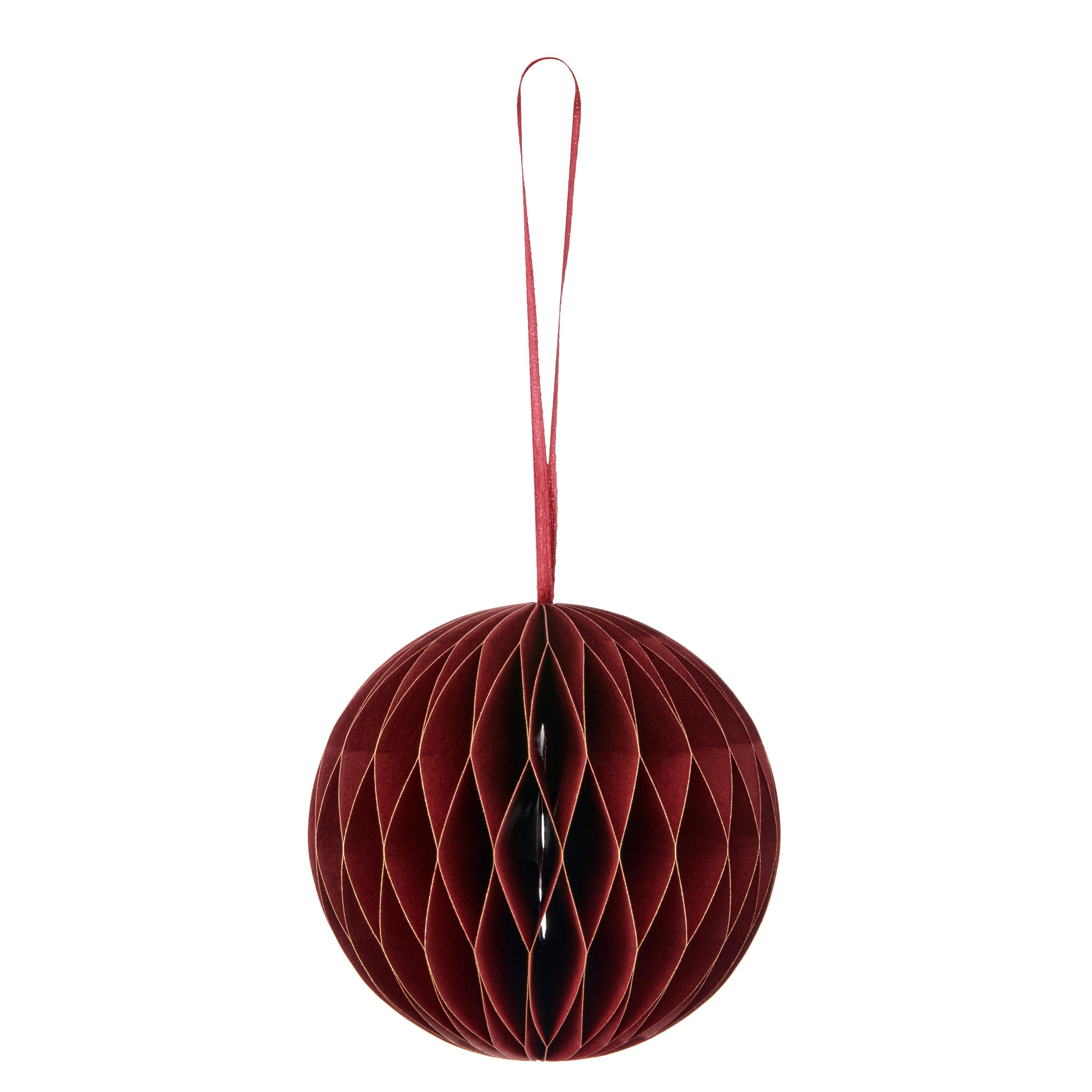 Dekohänger Papierhänger I Dunkelrot - Dunkelrot, Basics, Papier (10/10/10cm) - Mömax