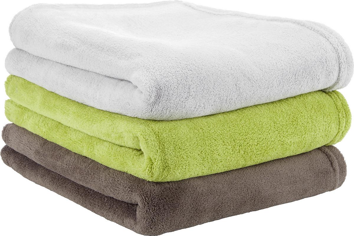 Kuscheldecke Aktion in verschiedenen Farben - Türkis/Silberfarben, Textil (130/160cm) - Based