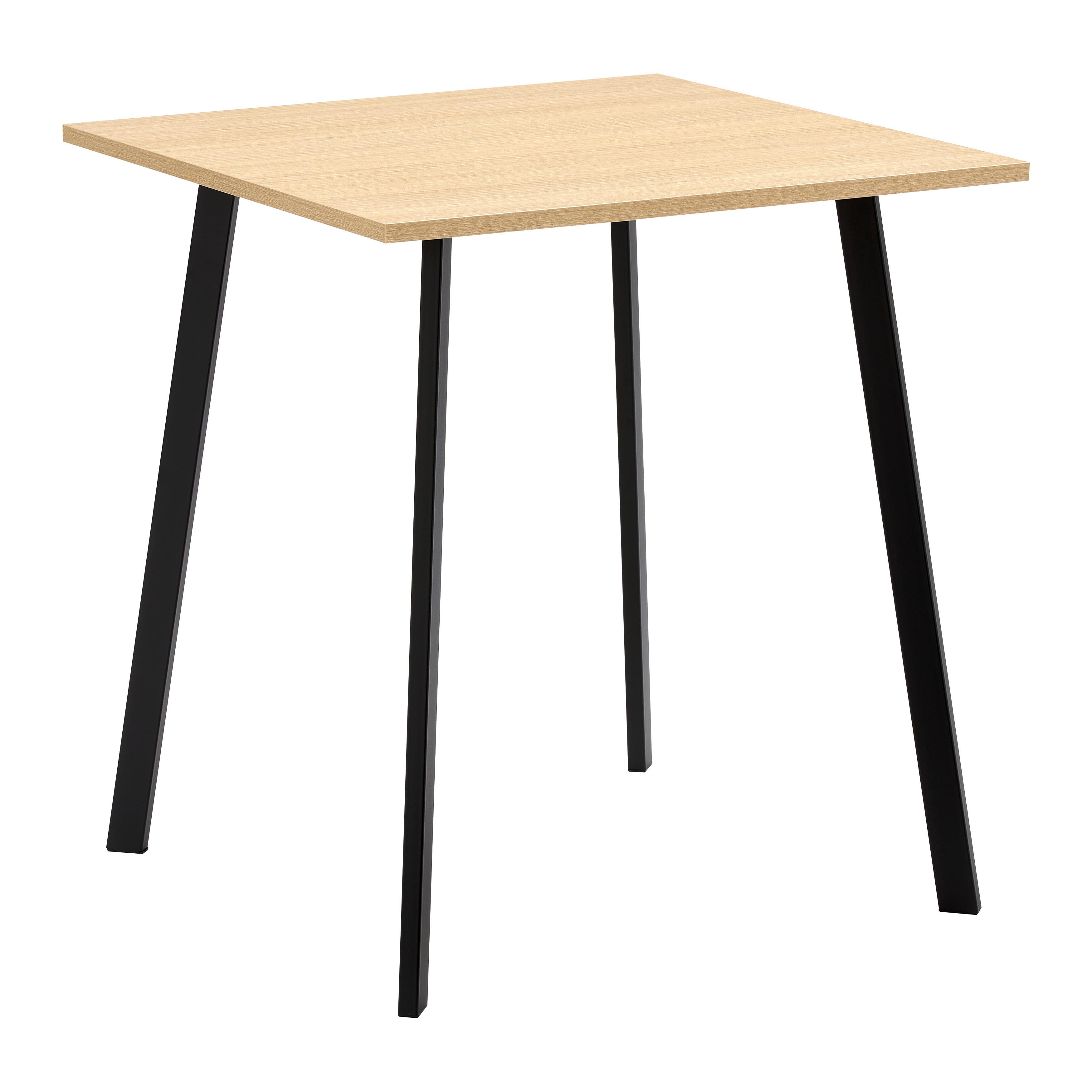 Esstisch Emil in Schwarz/Eichefarben - Eichefarben/Schwarz, Konventionell, Holzwerkstoff/Metall (70/75/70cm) - Based