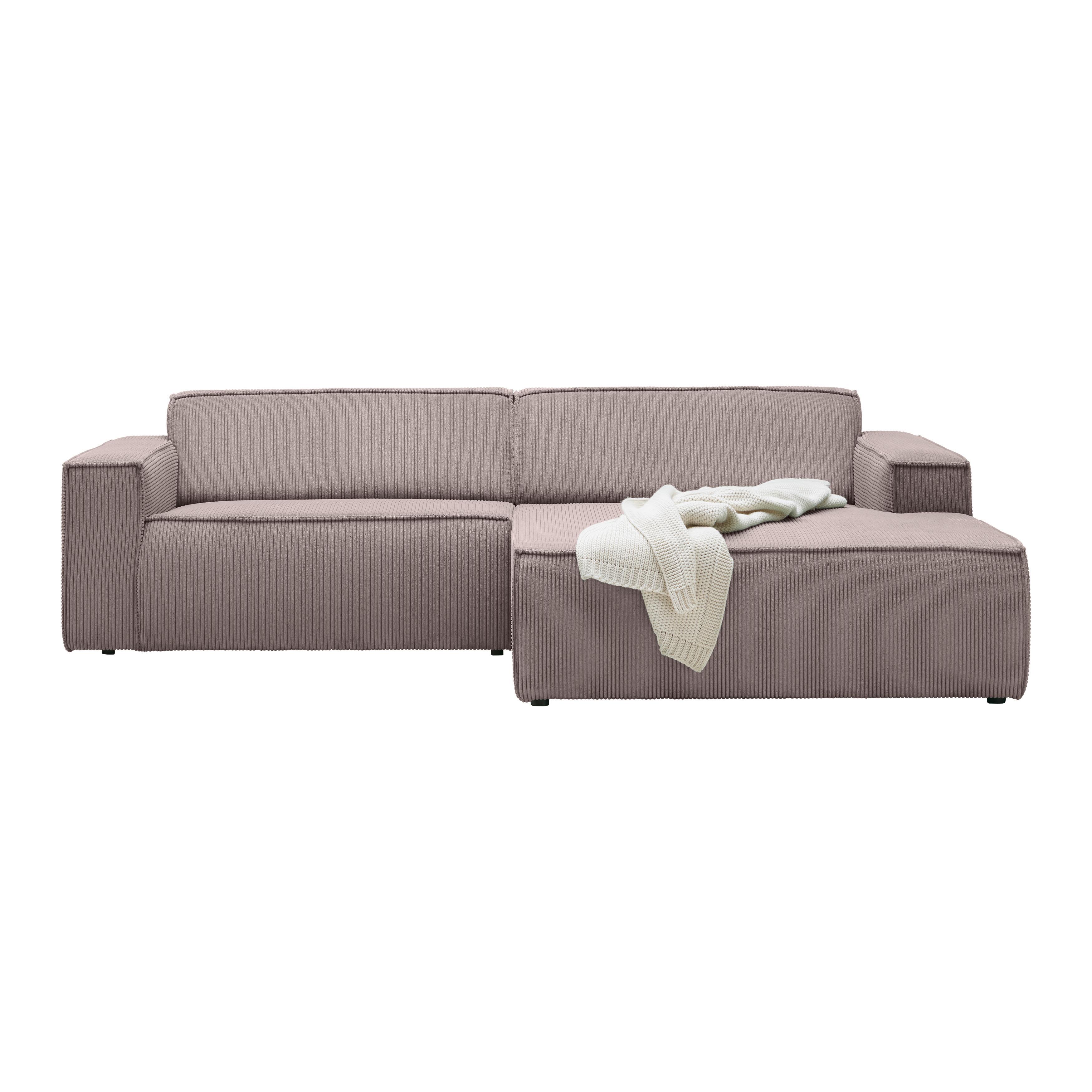 Wohnlandschaft Loft in Graubraun - Graubraun/Schwarz, MODERN, Kunststoff/Textil (265/75/172cm) - Based