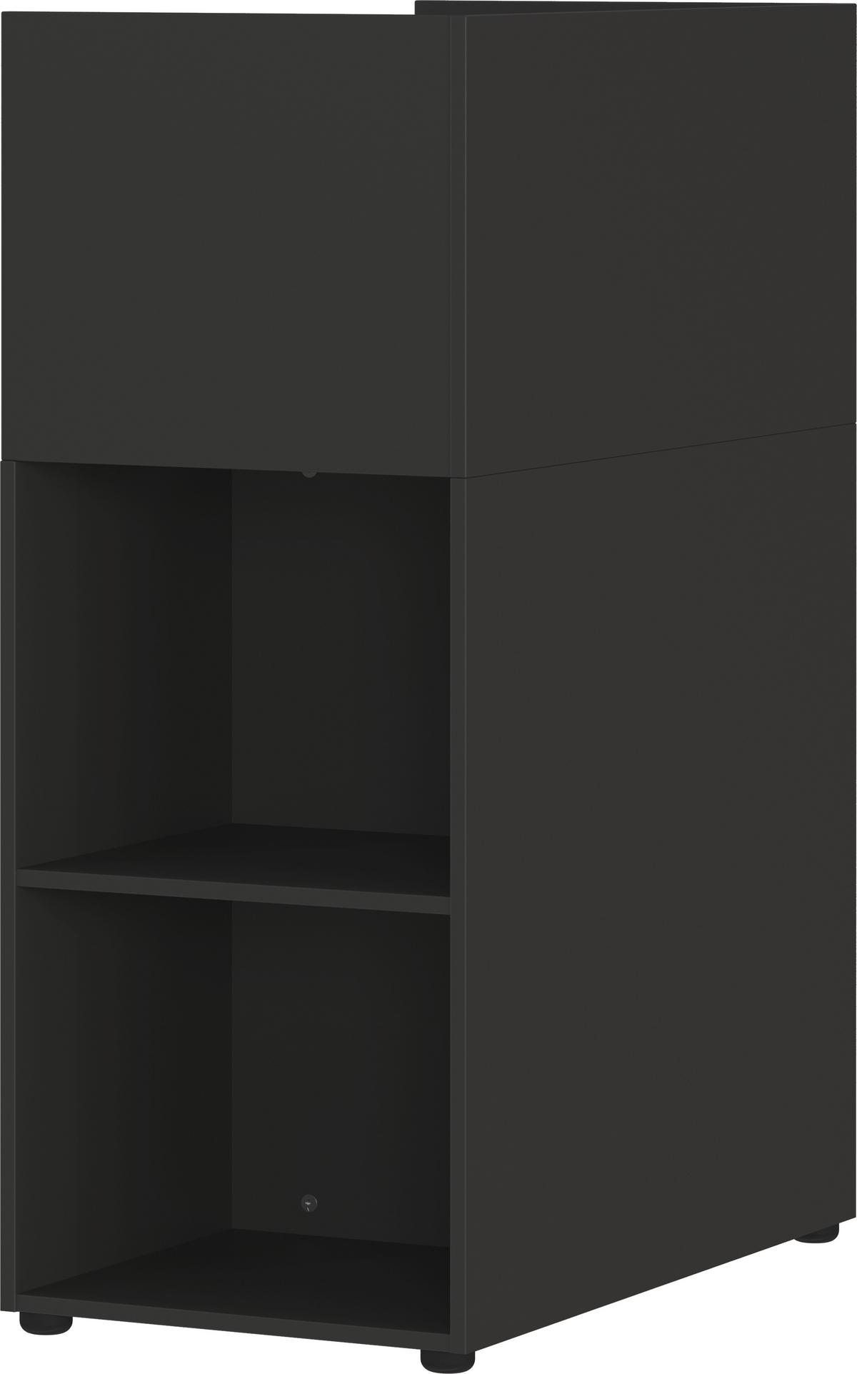 Raumteiler Ribera in Graphitfarben - Graphitfarben/Schwarz, Modern, Holzwerkstoff/Kunststoff (80/112/44cm) - Premium Living