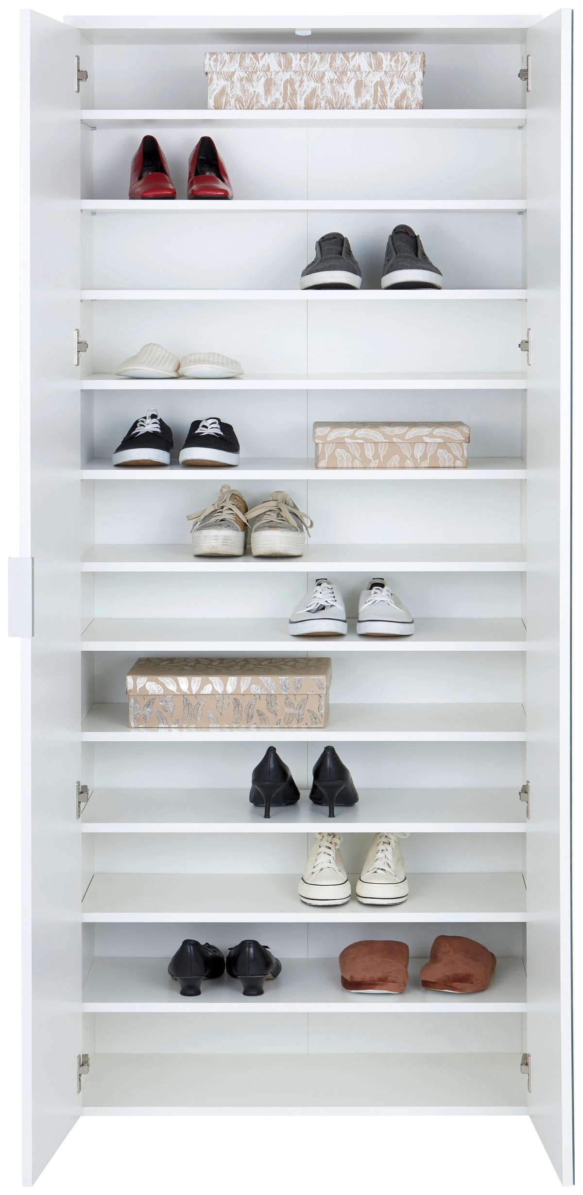 Dulap pentru pantofi MX 150 - alb, Modern, material pe bază de lemn (80/190/38cm) - Modern Living