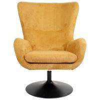 Sessel Shiba in Gelb - Gelb/Schwarz, MODERN, Textil/Metall (76/99/87cm) - Mömax