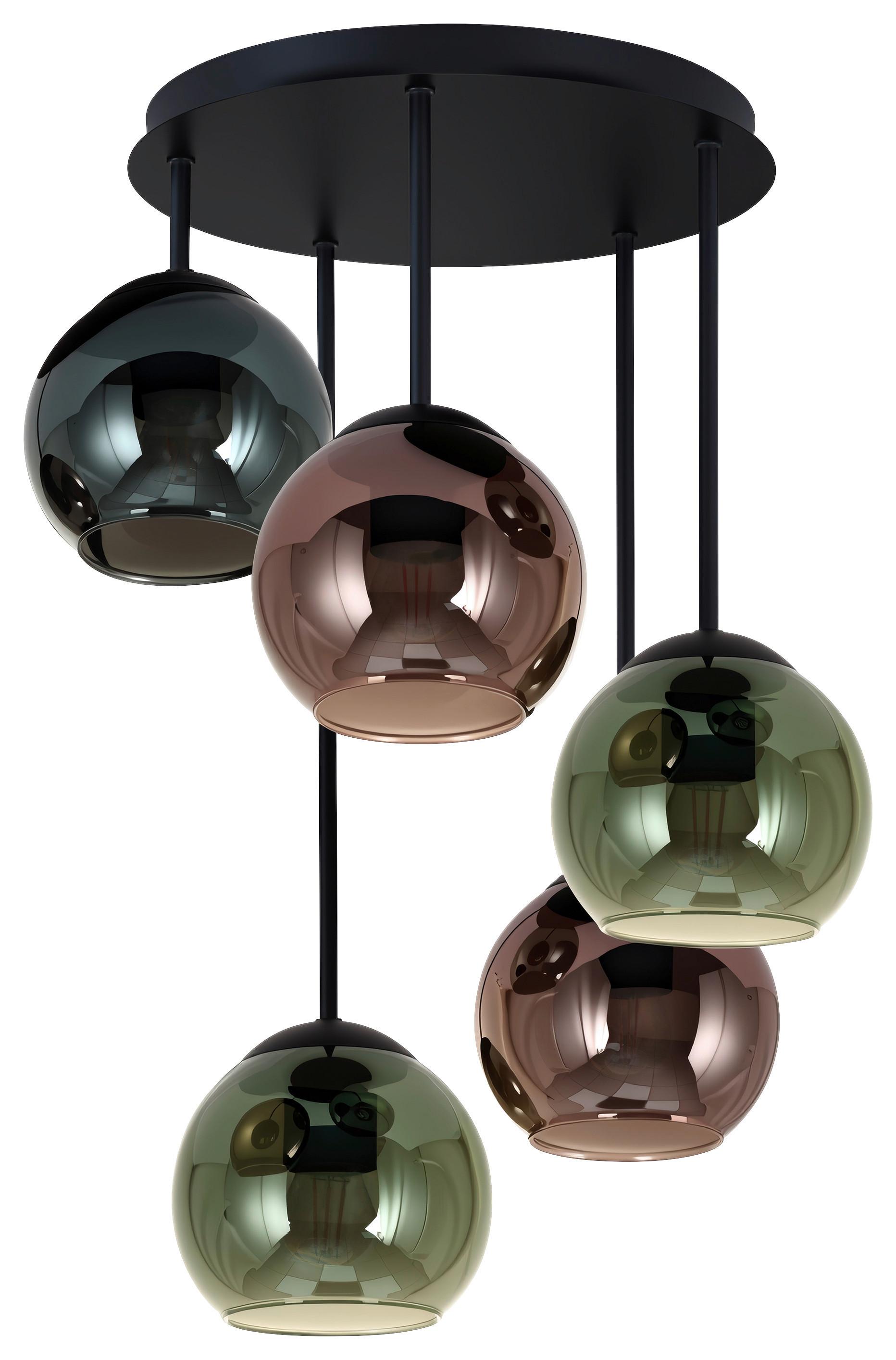 TAKLAMPA GREN - röd/grön, Modern, metall/glas (42/58,8cm) - Mömax