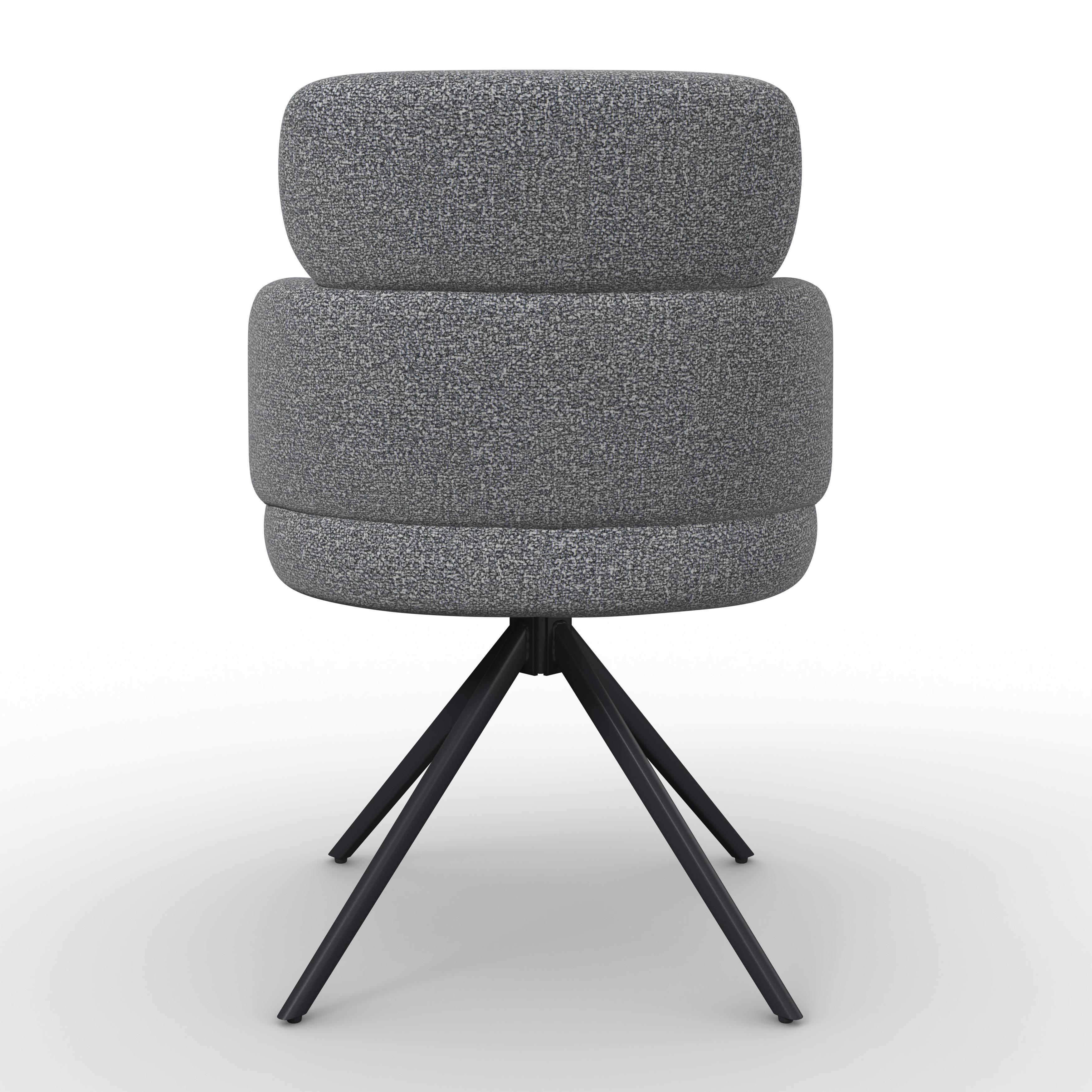 STOL MED ARMSTÖD KARO - grå/svart, Modern, metall/textil (58/88/65cm) - Bessagi Home