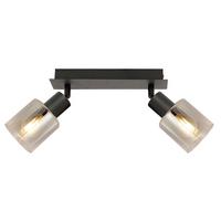 LAMPA REFLEKTOROWA GENUA *SBN* - czarny, Basics, metal/szkło (25/8/18,2cm) - Novel