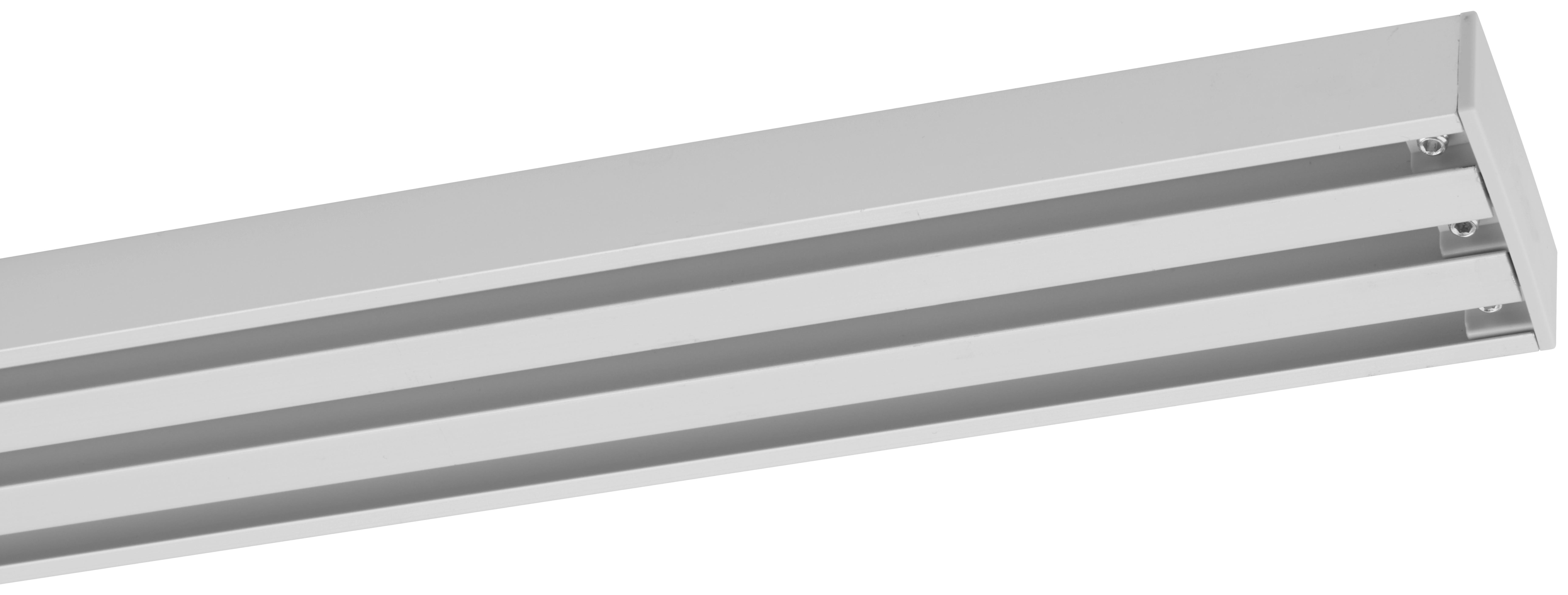 Vorhangschiene Style Alufarben, Ca. 160cm - Alufarben, Metall (160cm) - Premium Living