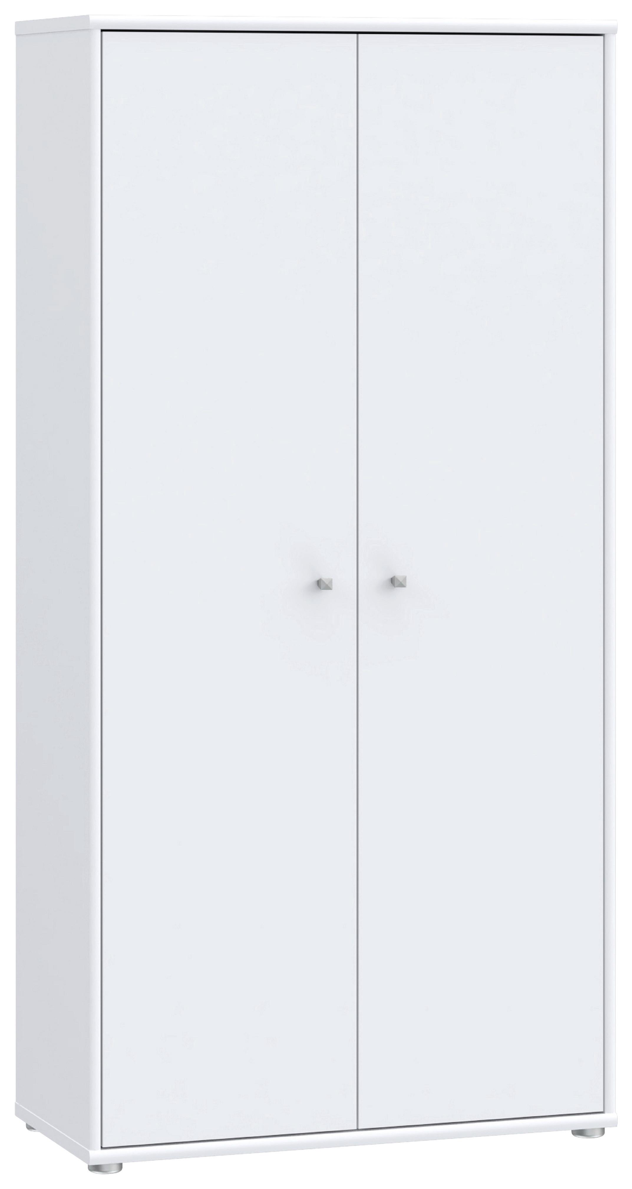 Omara S Klasičnimi Vrati Tempra 2, Bela - bela/barve aluminija, Design, leseni material (73,7/149,5/34,8cm)