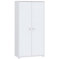 Omara S Klasičnimi Vrati Tempra 2, Bela - bela/barve aluminija, Design, leseni material (73,7/149,5/34,8cm)