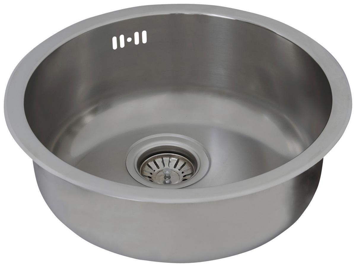 Einzelbecken Portland ca. 44,6/17/44,6 cm Edelstahl - Edelstahlfarben, Trend, Metall (44,6/17/44,6cm) - Respekta