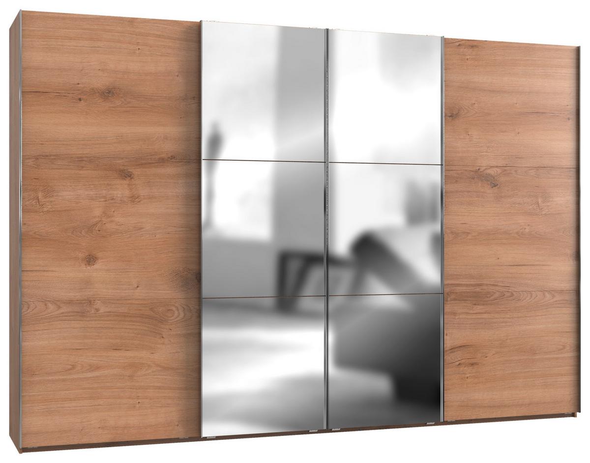 Ormar S Kliznim Vratima Level 36 A - boje hrasta/boje kroma, Moderno, drvni materijal/metal (350/236/65cm) - Modern Living