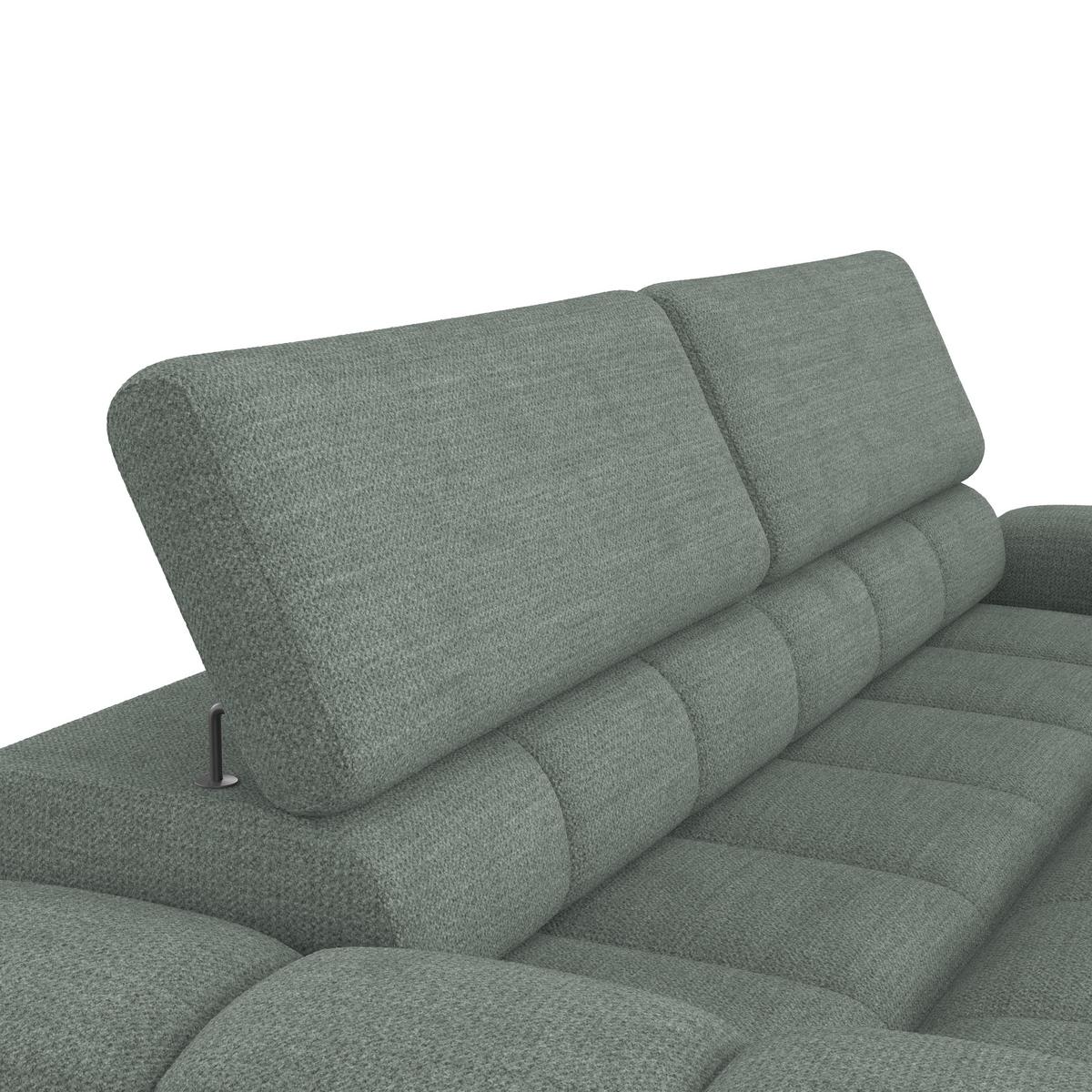 Velika Sofa Bull - zelena/crna, Trend, tekstil/plastika (248/77-97/108cm) - Luca Bessoni