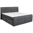 Boxspringett in Anthrazit ca. 180x200 cm inkl. Topper - Anthrazit, Basics, Holzwerkstoff/Kunststoff (180/200cm) - Livetastic Boxspringett in Anthrazit ca. 180x200 cm inkl. Topper - Anthrazit, Basics, Holzwerkstoff/Kunststoff (180/200cm) - Livetastic