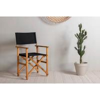 Klappstuhl Marion ca. 53x90x55 cm Akazie/Schwarz - Schwarz/Akaziefarben, KONVENTIONELL, Holz/Textil (53/90/55cm) - Gardenson