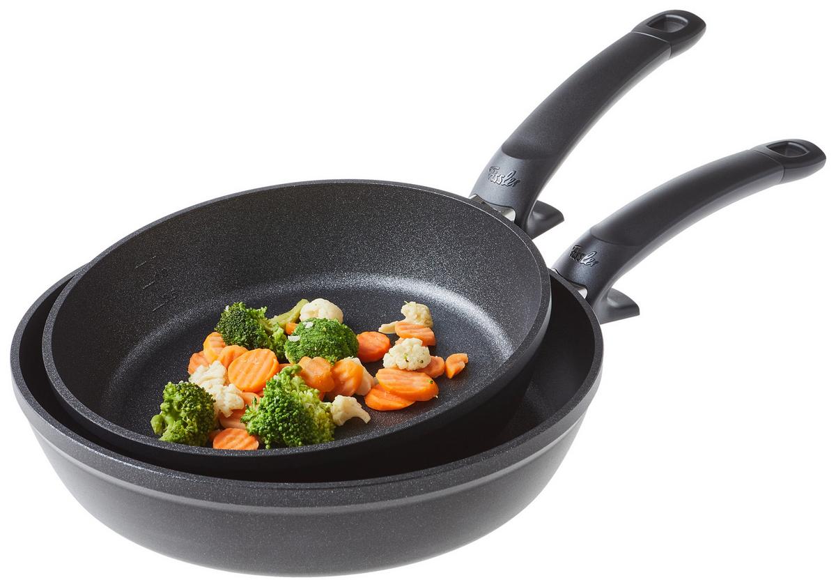 ZESTAW PATELNI 159-105-02-101/0 FISSLER - czarny, Design, metal (24+28cm) - Fissler