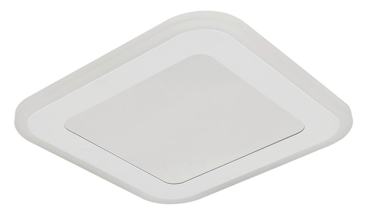 LED-Deckenleuchte Lamela Opal/Weiß max. 12 Watt - Opal/Weiß, Design, Kunststoff/Metall (23/23/4cm) - Globo