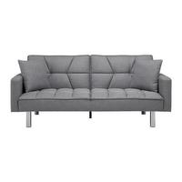 Zofa S Posteljno Funkcijo David, Siva - barve kroma/siva, Moderno, kovina/tekstil (196/83/89cm) - Bessagi Home