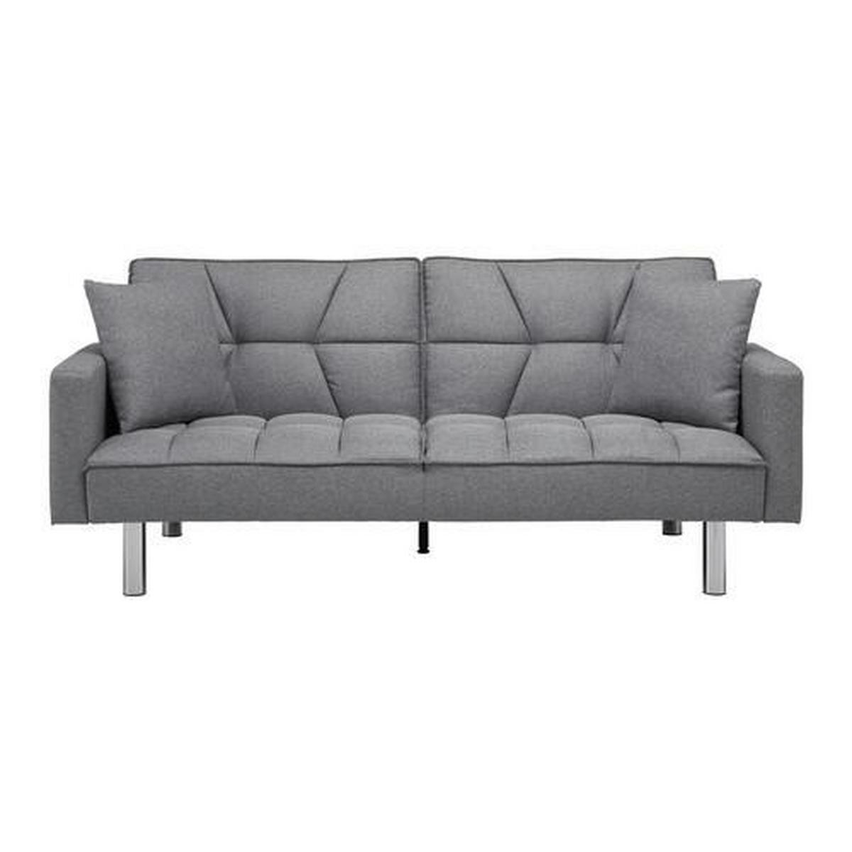 Zofa S Posteljno Funkcijo David, Siva - barve kroma/siva, Moderno, kovina/tekstil (196/83/89cm) - Bessagi Home