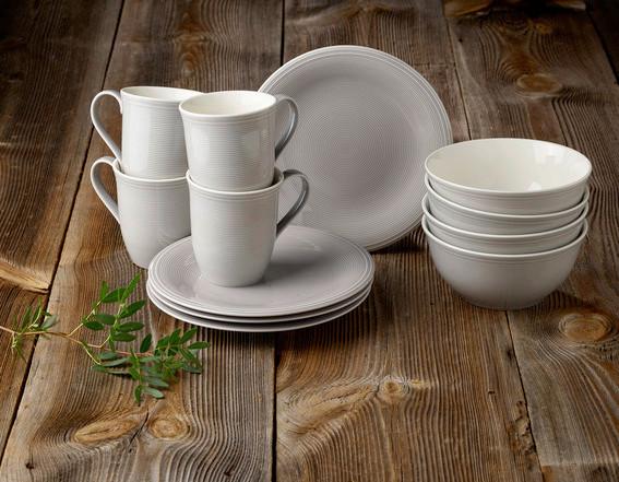 SERWIS ŚNIADANIOWY COLOR LOOP STONE - szary, Lifestyle, ceramika (29/24/23cm) - like.Villeroy & Boch